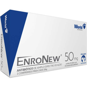 Antibiótico EnroNew 50mg - 10 comprimidos CARTELA